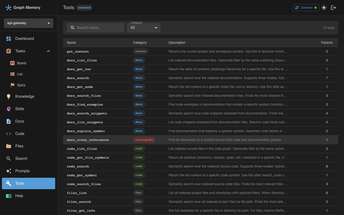 MCP Tools Explorer in Web UI